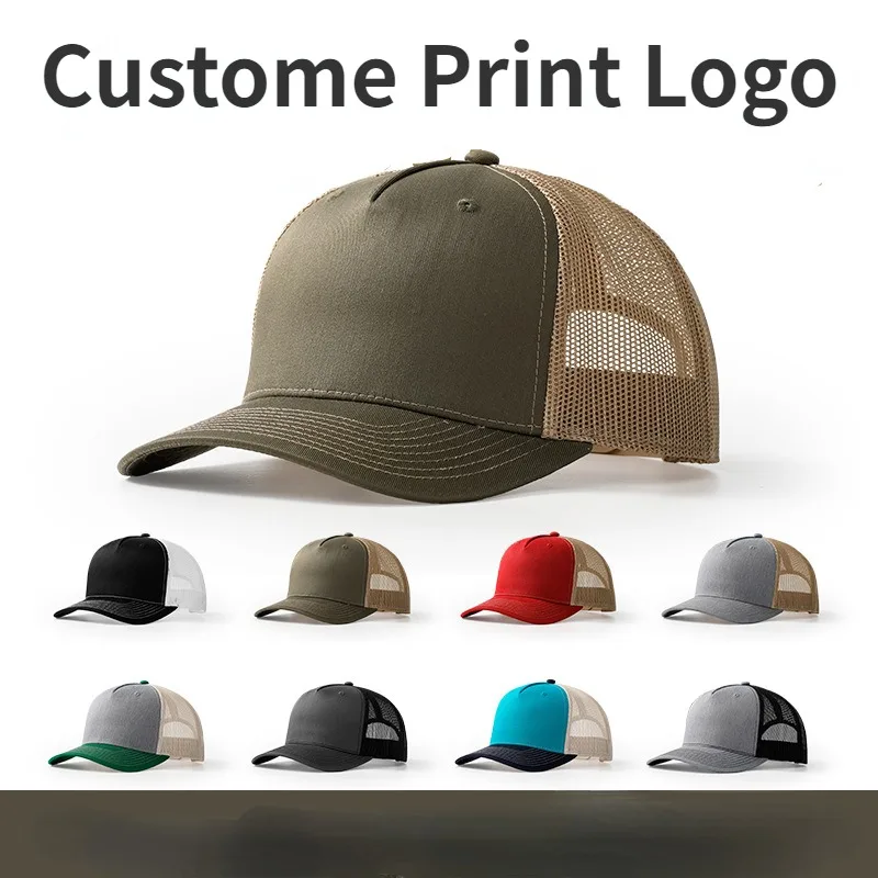 Trucker Cap Mesh - 2024 baskılı Logo mikro-kavisli ağız örgü
