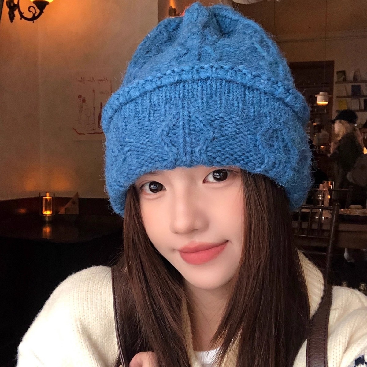 Krem Rengi Örgü Bere Kadınlar  - Beanie Cuffed Knit incelemesi ve fiyatı